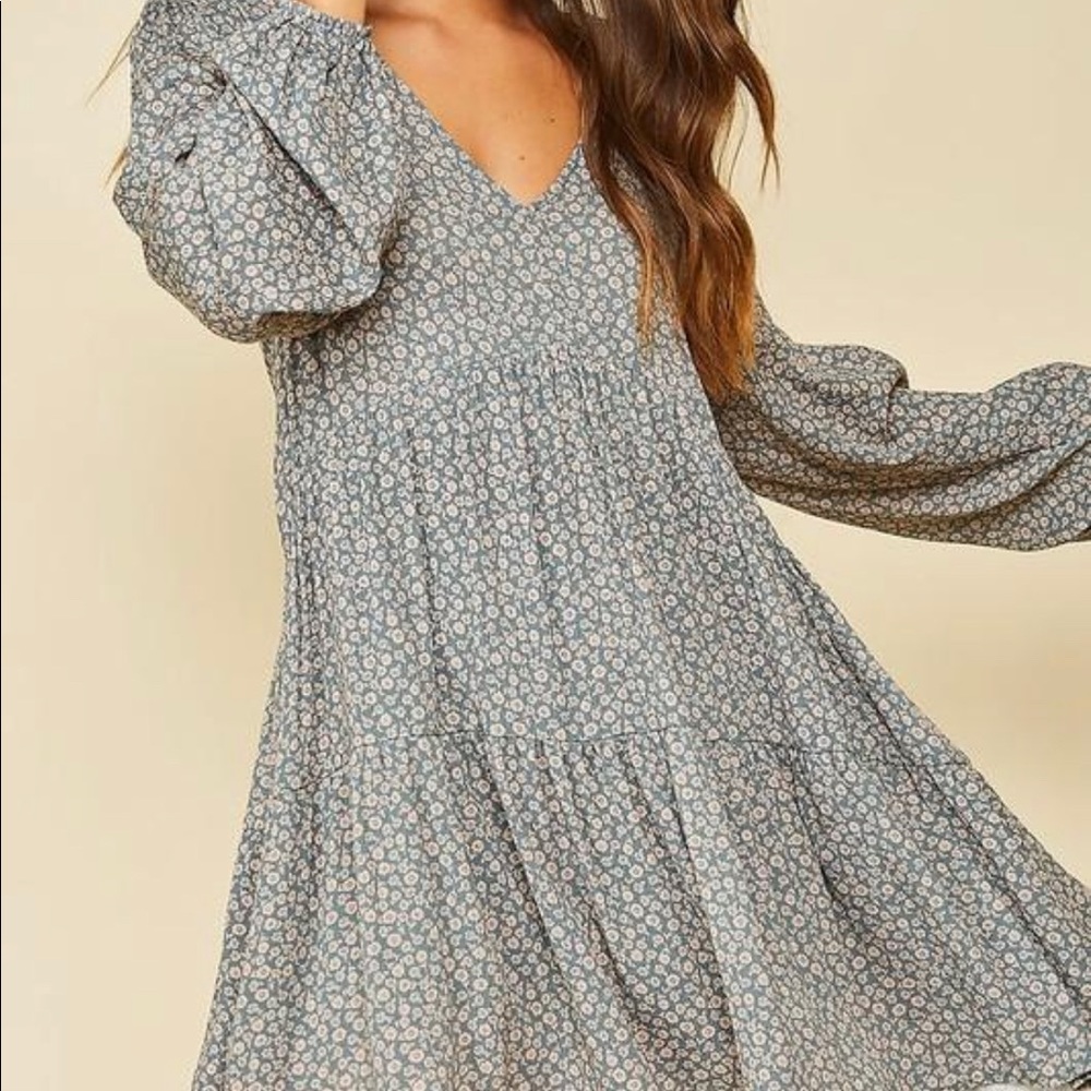 Bohemian Babydoll Floral Mini Dress